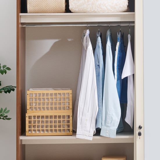 Elysium 2-Door Sliding Wardrobe with Mirror - Beige
