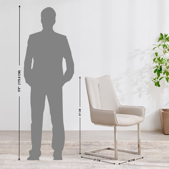 Trinity Faux Marble Top 6-Seater Dining Set with Chairs - Grey