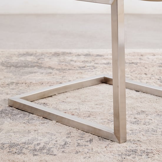 Trinity Faux Marble Top 6-Seater Dining Set with Chairs - Grey