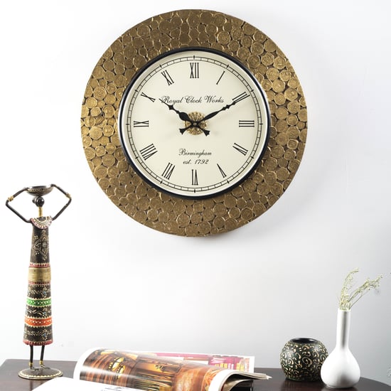 VEDAS Ashvik Metal Wall Clock - 46cm