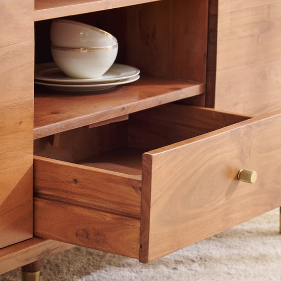 Amanda Acacia Wood Sideboard - Brown