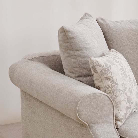 Botanical NXT Fabric 3-Seater Sofa with Cushions - Grey | Grey