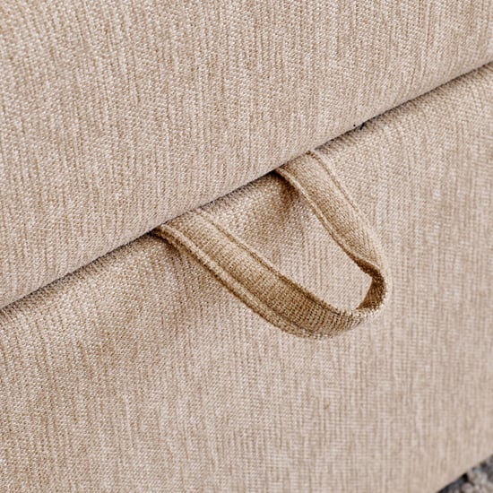 Helios Woodland Fabric 3-Seater Sofa Bed - Beige