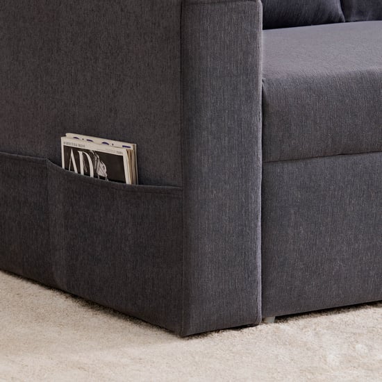 Woodland Fabric 3-Seater Sofa Bed - Grey