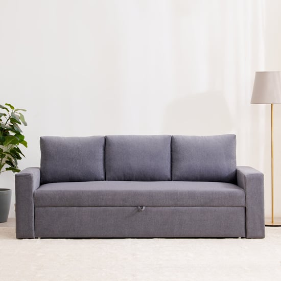Woodland Fabric 3-Seater Sofa Bed - Grey