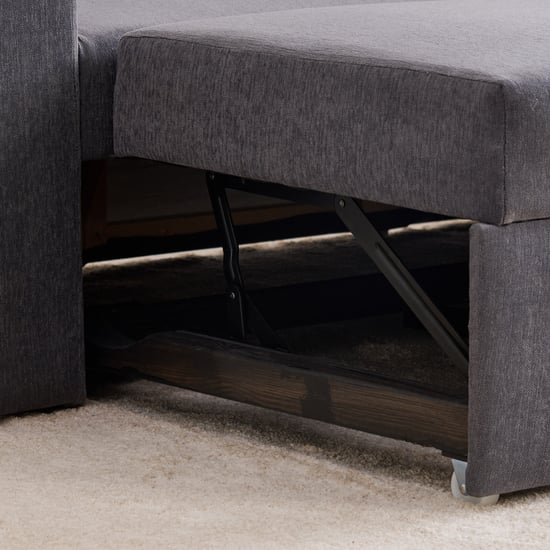 Woodland Fabric 3-Seater Sofa Bed - Grey