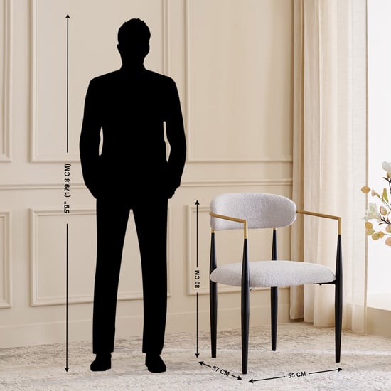 Agatha Fabric Accent Chair - Cream