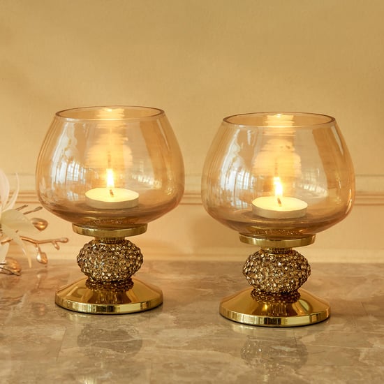 Fables Chrysallis Set of 2 Glass T-Light Holders