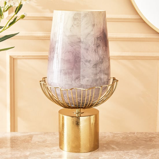 Paloma Rio Glass and Metal Vase