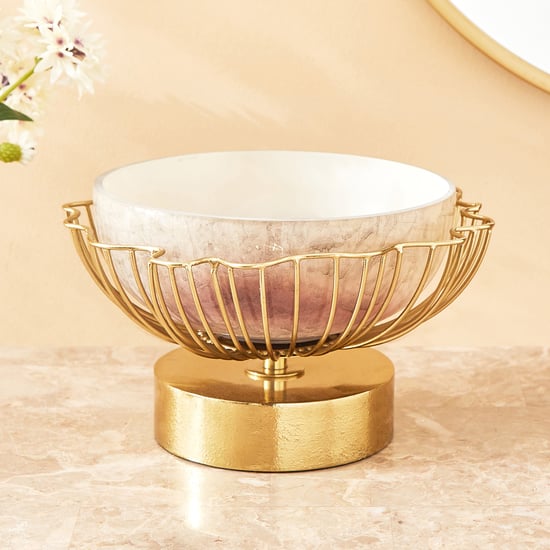 Paloma Rio Metal & Glass Decorative Bowl