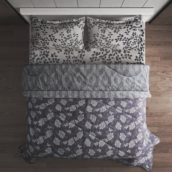 Chime Aspen Cotton 4Pcs Printed Double Bed-In-A-Bag Set