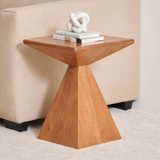 Amanda Acacia Wood Accent Table - Brown