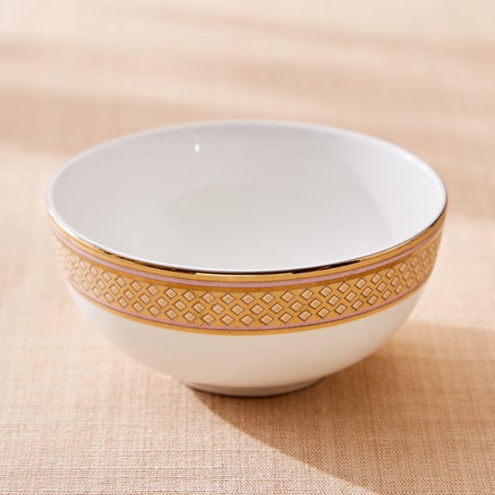 Midas Peacock Bone China Printed Katori - 240ml