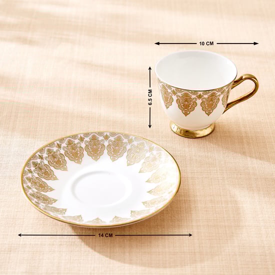 Midas Damask Bone China Cup and Saucer - 150ml