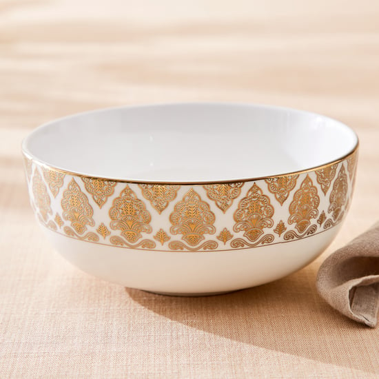 Midas Damask Bone China Printed Cereal Bowl - 600ml