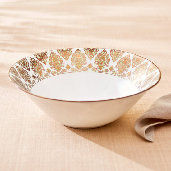 Midas Damask Bone China Printed Serving Bowl - 1L