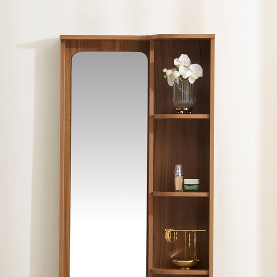 Helios Nolan Dresser with Mirror and Stool - Teak