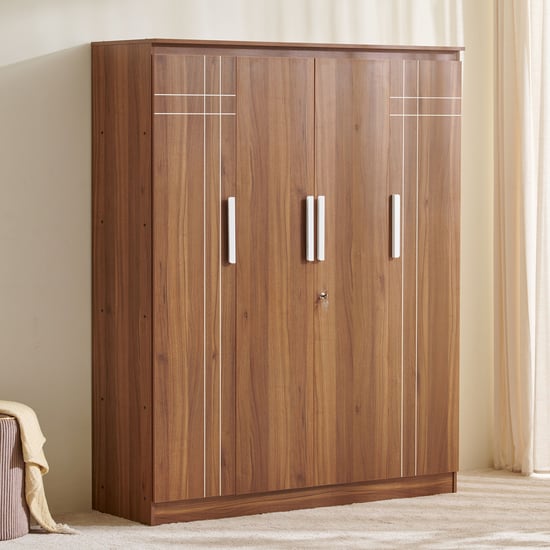 Helios David 4-Door Wardrobe - Brown