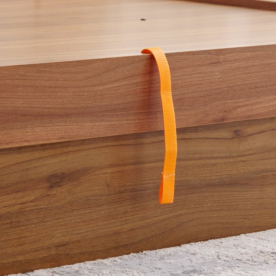 Helios Allen Queen Bed with Hydraulic Storage - Teak