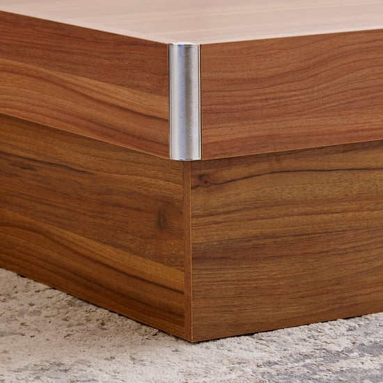 Helios Allen Queen Bed with Hydraulic Storage - Teak