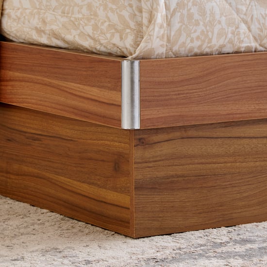 Helios Allen Queen Bed with Hydraulic Storage - Teak