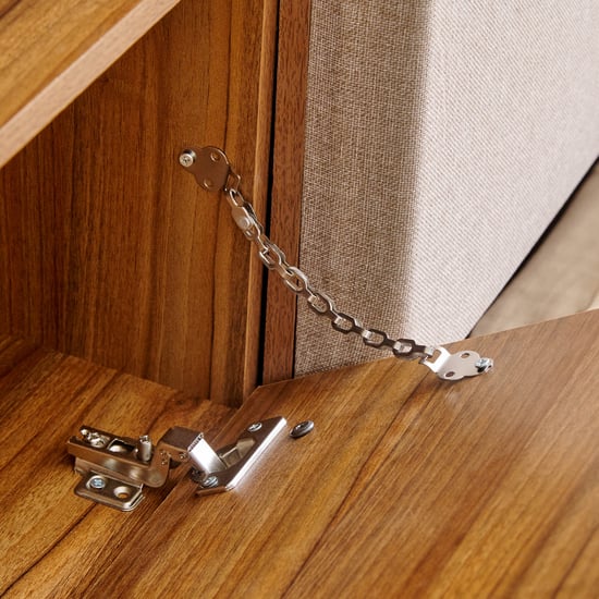 Helios Nolan Robin Queen Bed with Hydraulic Storage - Teak