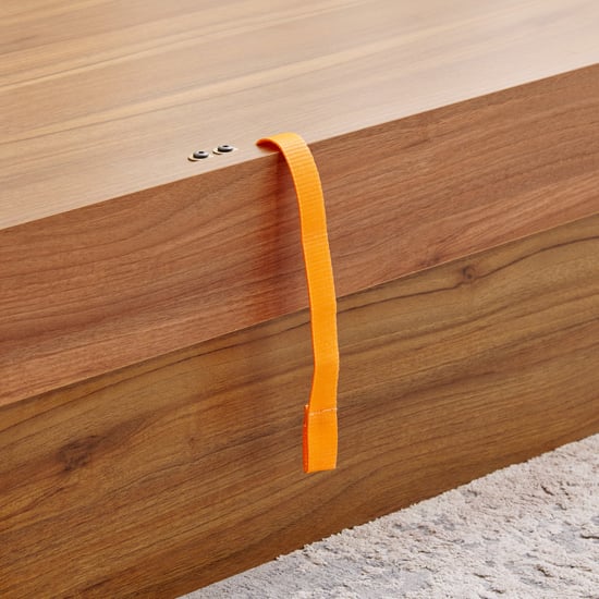 Helios Nolan Robin Queen Bed with Hydraulic Storage - Teak