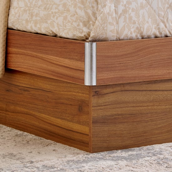 Helios Nolan Robin Queen Bed with Hydraulic Storage - Teak