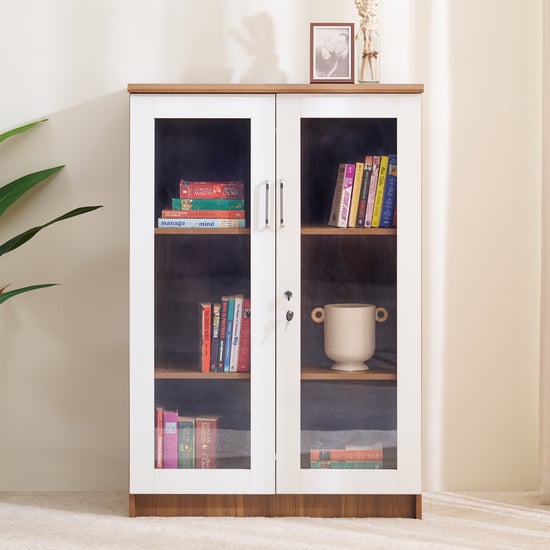 Helios Nolan 2-Door Book Cabinet - Teak