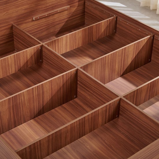 Helios Alton Box Storage Queen Bed with Bedside Table and 2-Door Wardrobe