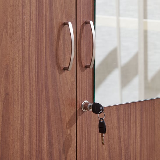 Helios Alton Box Storage Queen Bed with Bedside Table and 2-Door Wardrobe