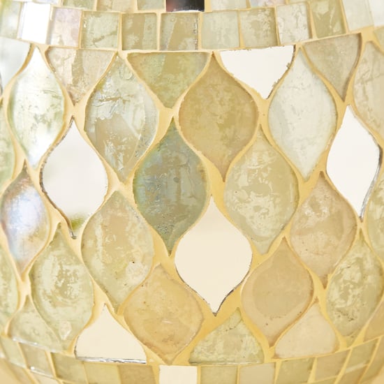 Mabel Lustra Glass Mosaic Hurricane Candle Holder - Large