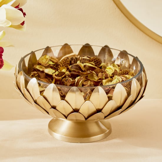 Majestic Petals Metal Potpourri Bowl