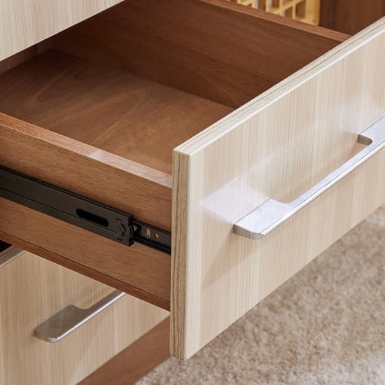 Samuel 3-Door Wardrobe with Mirror and Drawer - Brown