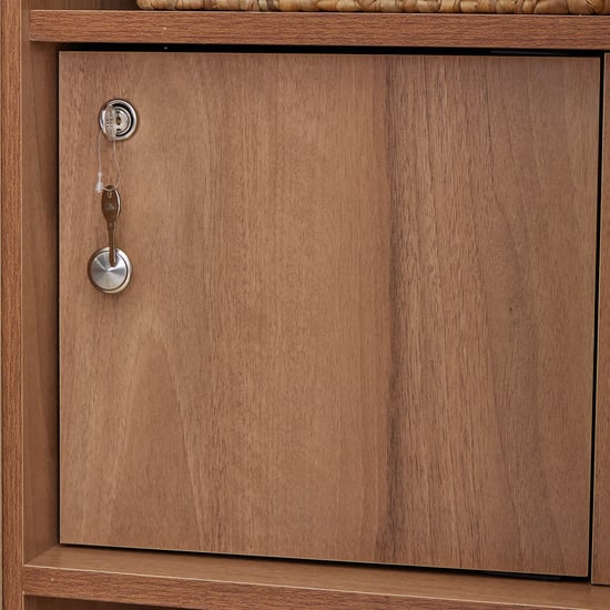 Samuel 3-Door Wardrobe with Mirror and Drawer - Brown