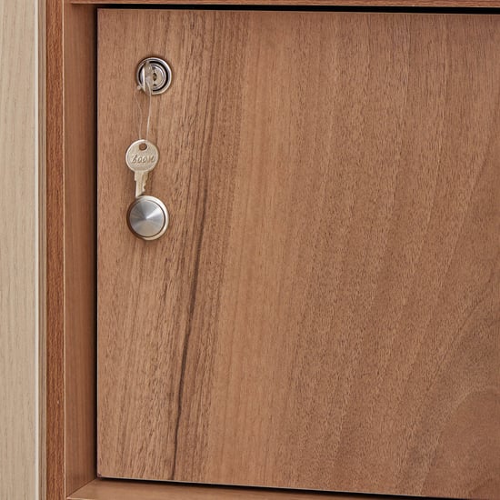 Samuel 4-Door Wardrobe with Mirror and Drawer - Brown