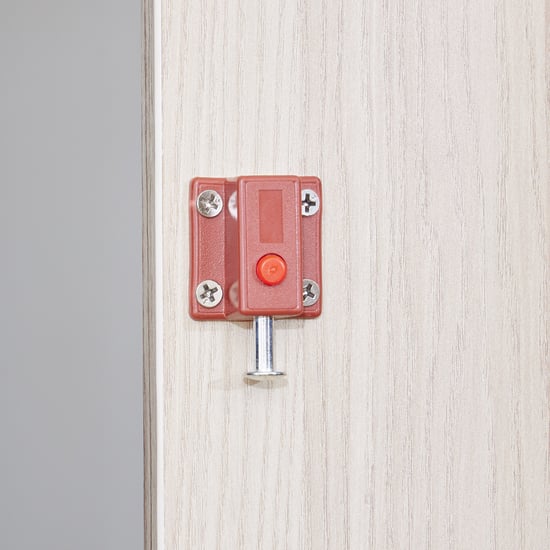 Samuel 4-Door Wardrobe with Mirror and Drawer - Brown