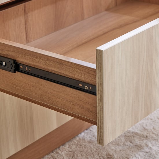 Samuel 4-Door Wardrobe with Mirror and Drawer - Brown