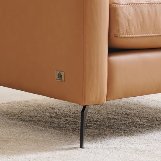 Parque Half Leather 3+2+1 Seater Sofa Set - Tan