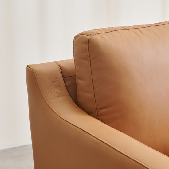 Parque Half Leather 3+2+1 Seater Sofa Set - Tan