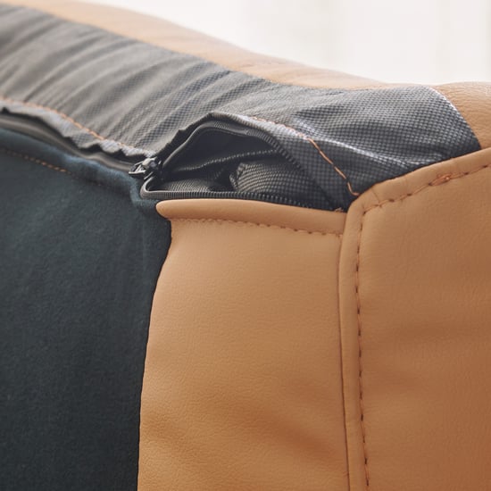 Parque Half Leather 3+2+1 Seater Sofa Set - Tan