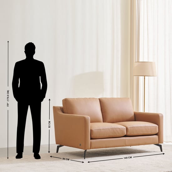 Parque Half Leather 3+2+1 Seater Sofa Set - Tan