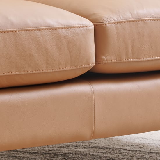 Parque Half Leather 3+2+1 Seater Sofa Set - Tan