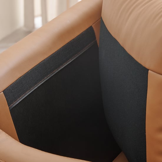 Parque Half Leather 3+2+1 Seater Sofa Set - Tan