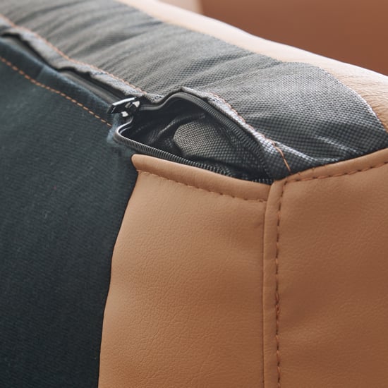 Parque Half Leather 3+2+1 Seater Sofa Set - Tan