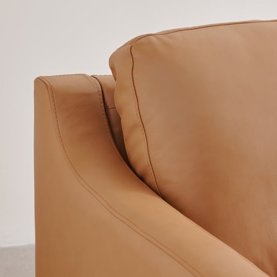 Parque Half Leather 3+2+1 Seater Sofa Set - Tan