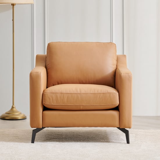 Parque Half Leather 3+2+1 Seater Sofa Set - Tan