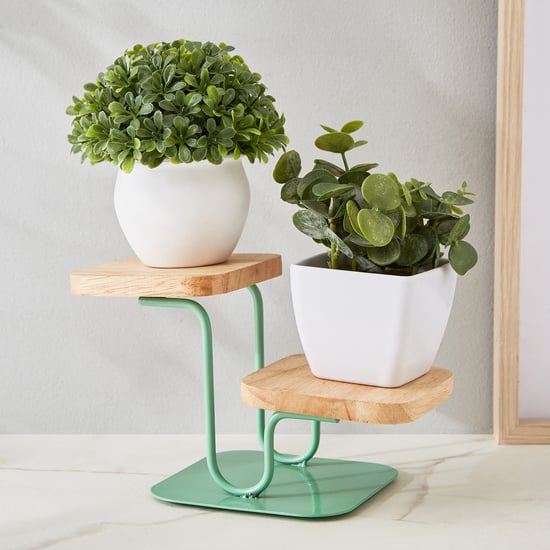 Lets Garden Metal and Wood Tabletop Stand