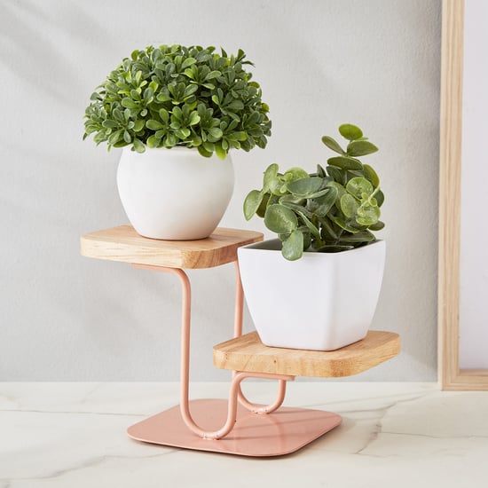Lets Garden Metal and Wood Tabletop Stand