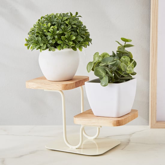 Lets Garden Metal and Wood Tabletop Stand